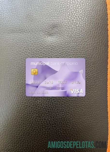 Argentina Banco Municipal de Rosário Cartão Visa Photolook Frente exemplo